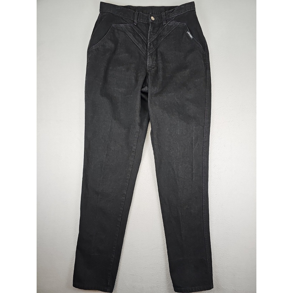 Vintage Rockies Jeans Size 16W 31x36 Black High Rise Bareback Made in USA
